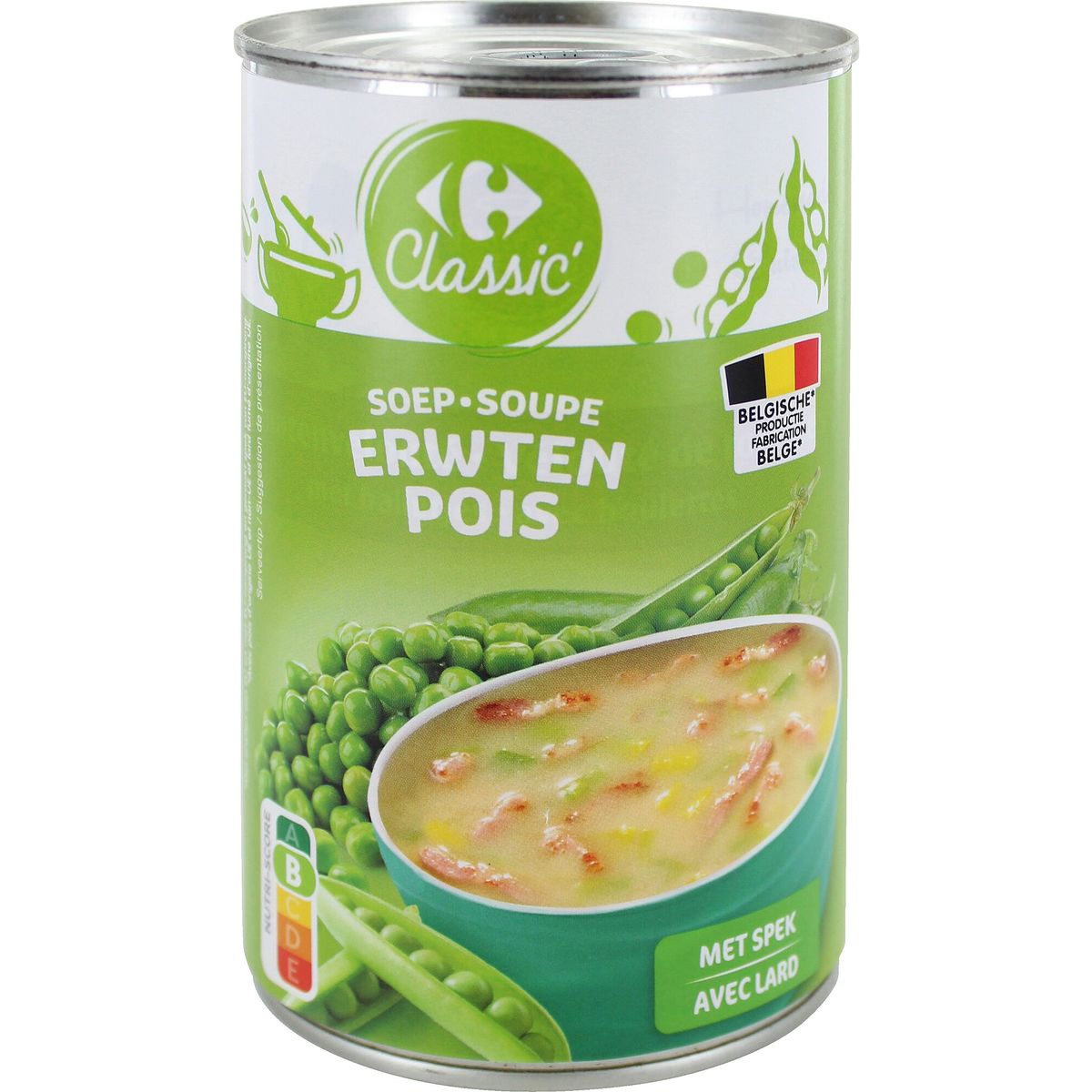 Carrefour Classic' Soupe Pois avec Lard 460 ml