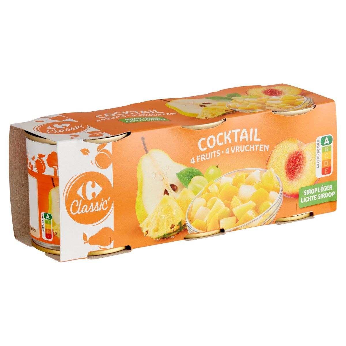 Carrefour Classic' Cocktail 4 Vruchten 3 x 212 g