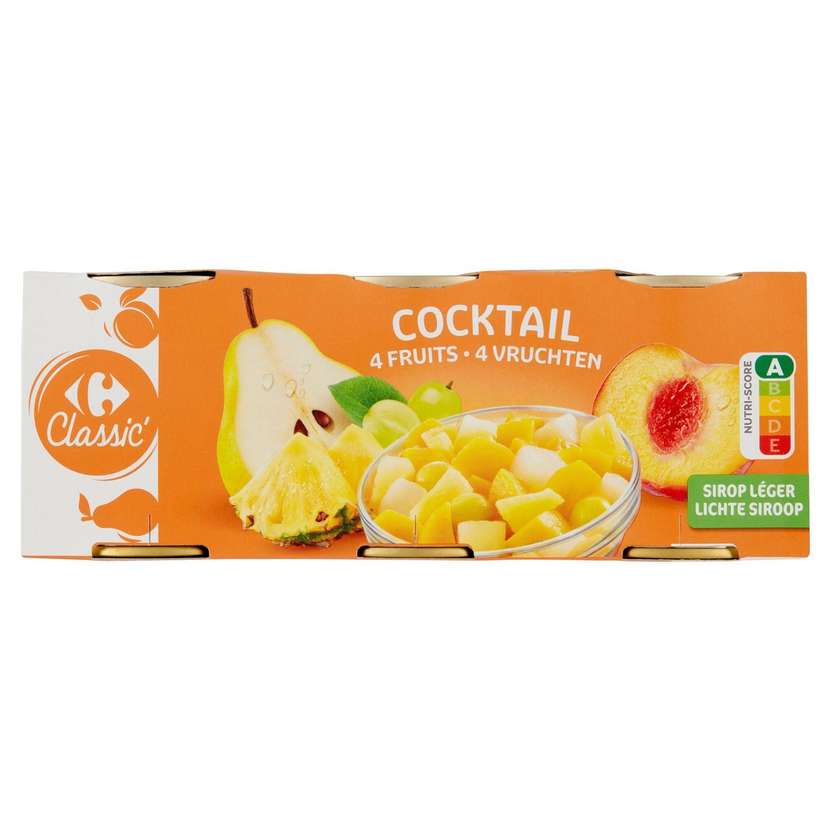 Carrefour Classic' Cocktail 4 Fruits 3 x 212 g
