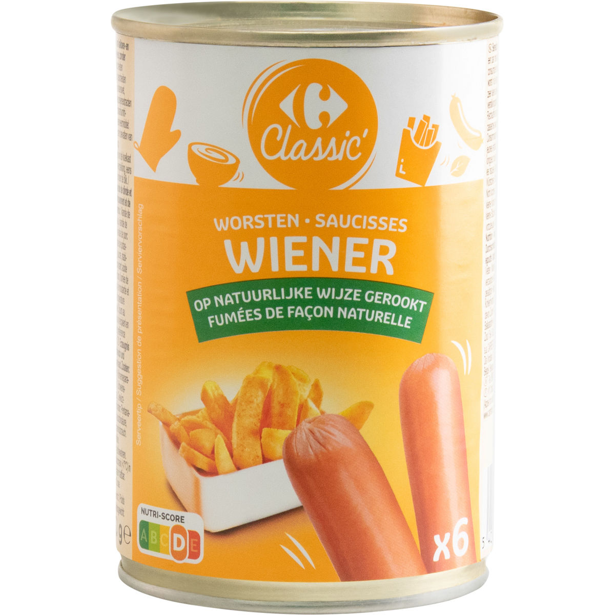 Carrefour Worsten Wiener 6 Stuks 410 g