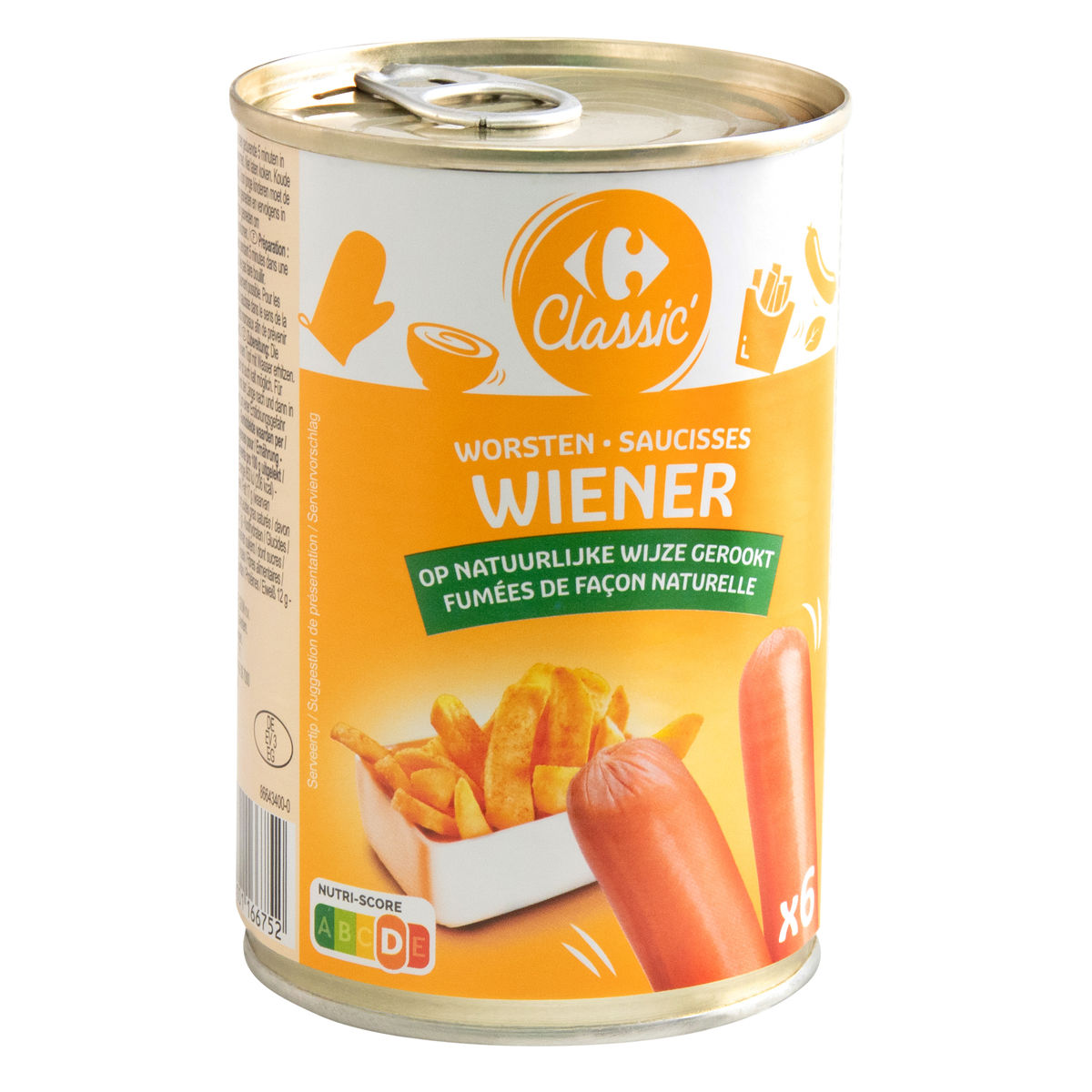 Carrefour Saucisses Wiener 6 Pièces 410 g