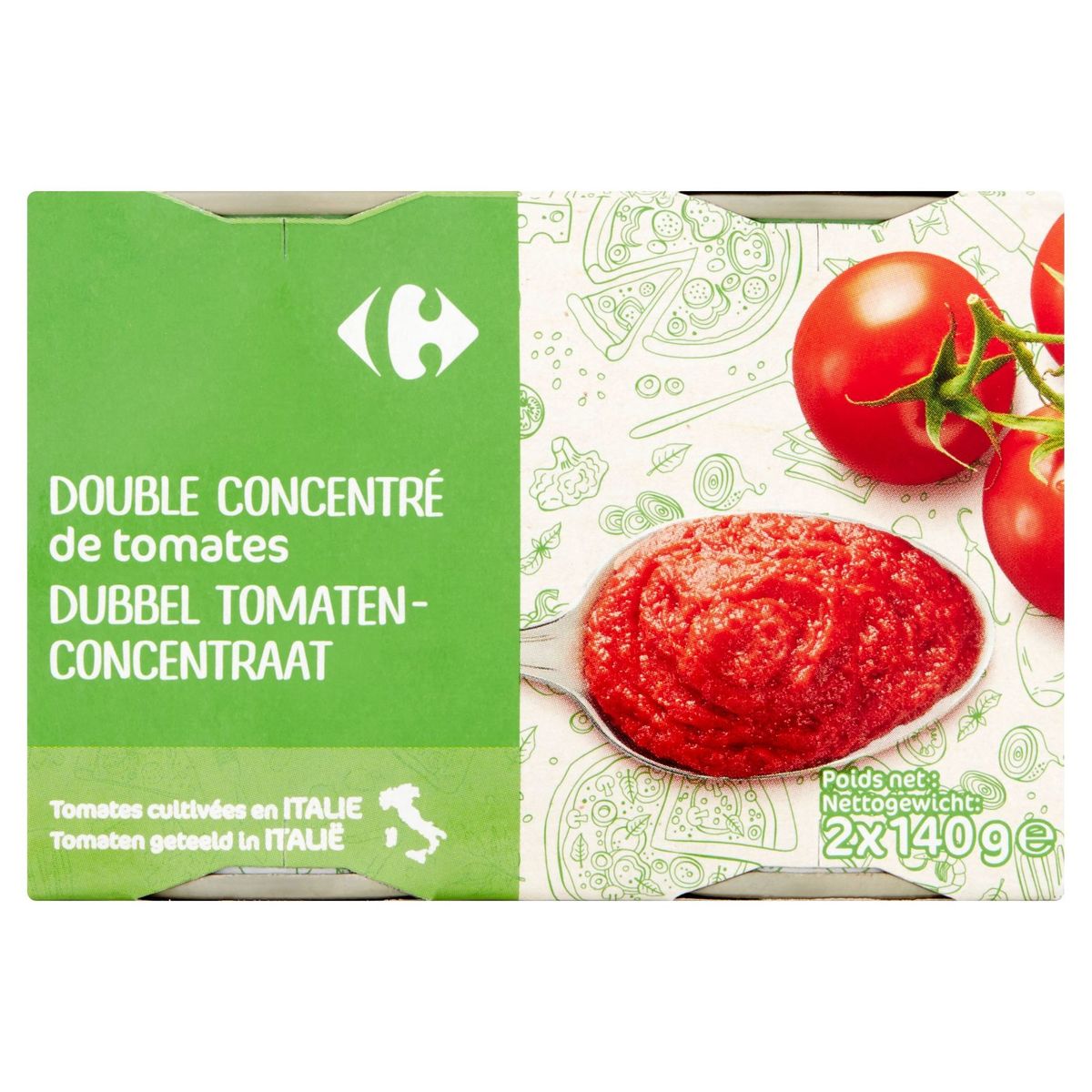 Carrefour Dubbel Tomatenconcentraat 2 x 140 g