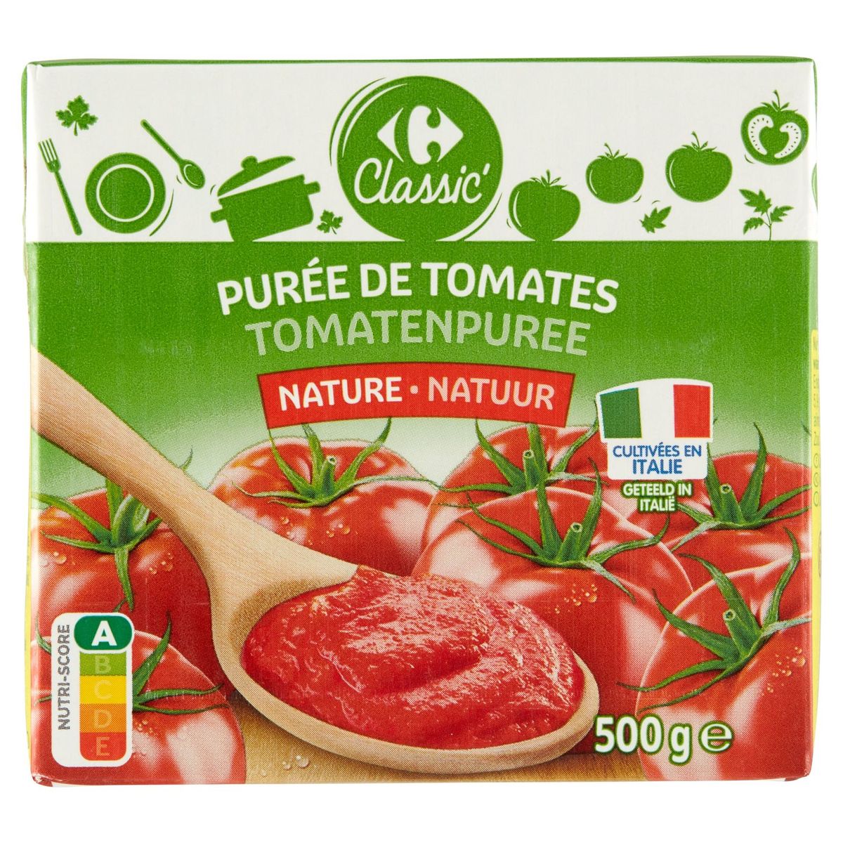 Carrefour Classic' Purée de Tomates Nature 500 g
