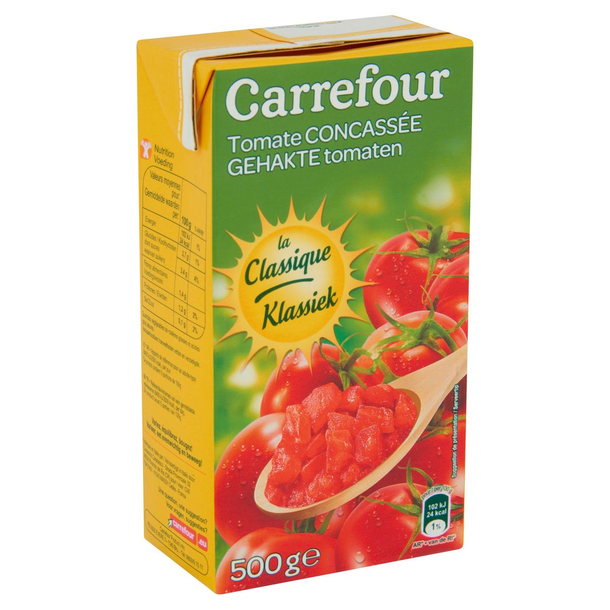 Carrefour Gehakte Tomaten Klassiek 500 g