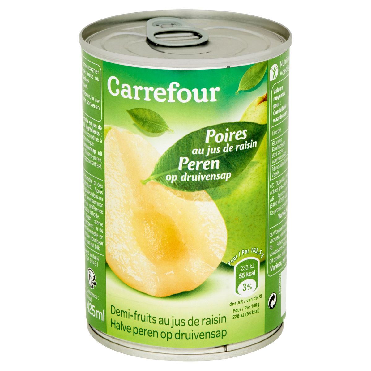 Carrefour Demi-Fruits au Jus de Raisin 410 g