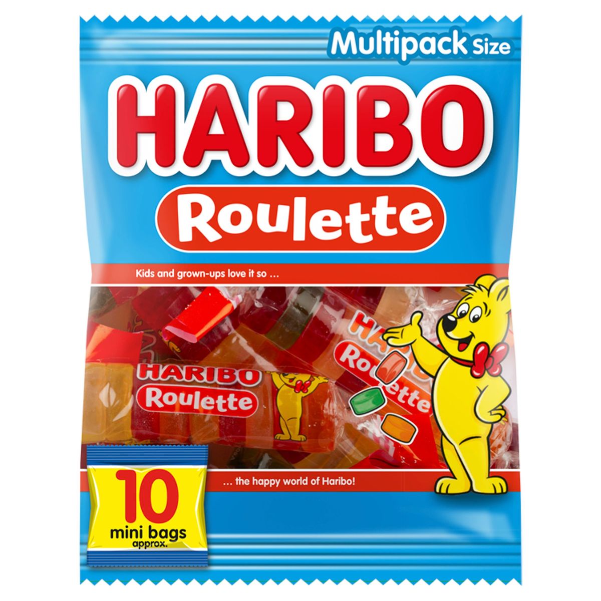 Roulette Haribo - Rouleau de bonbons gélifiés - Lot de 2