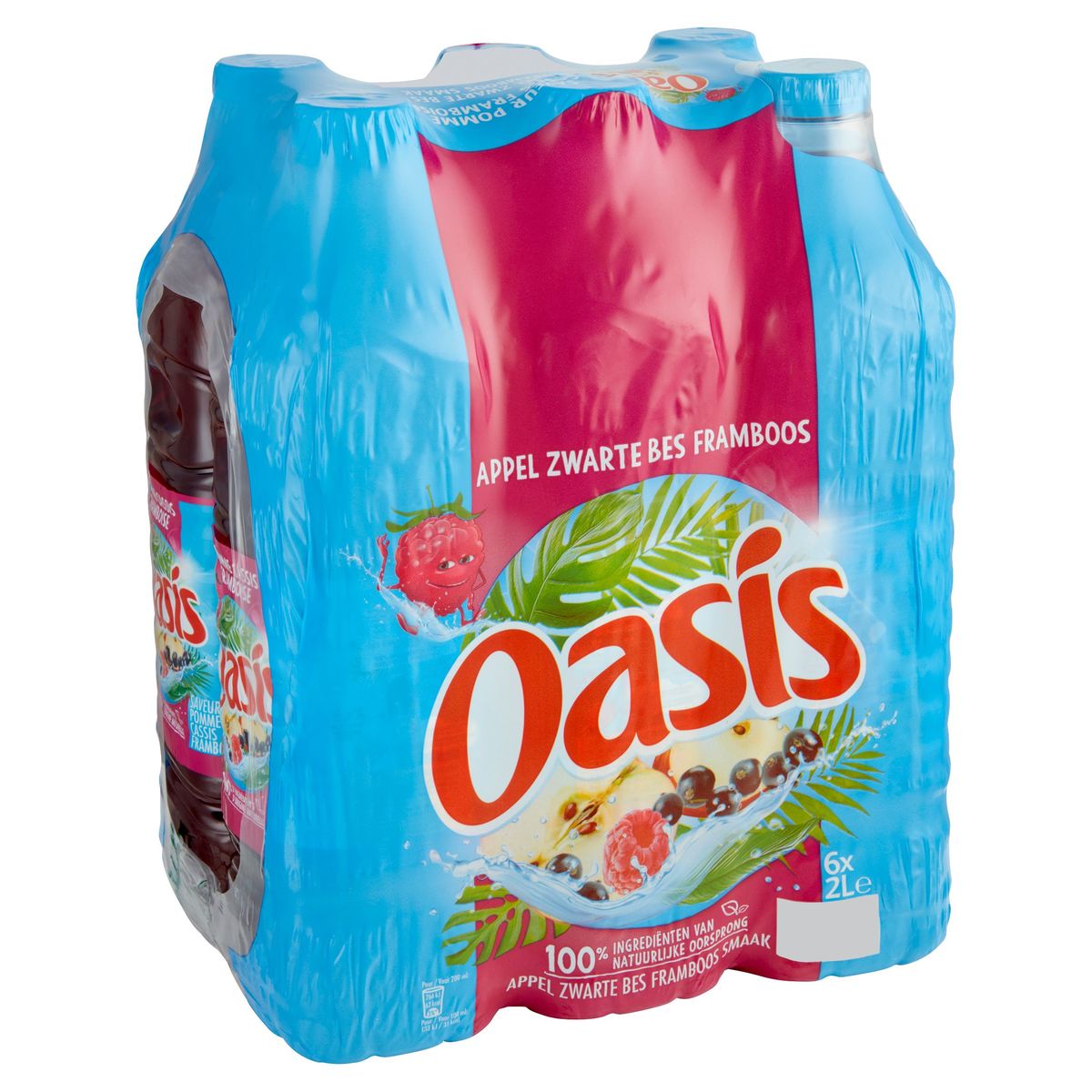 Oasis Appel Zwarte Bes Framboos Smaak 6 x 2 L
