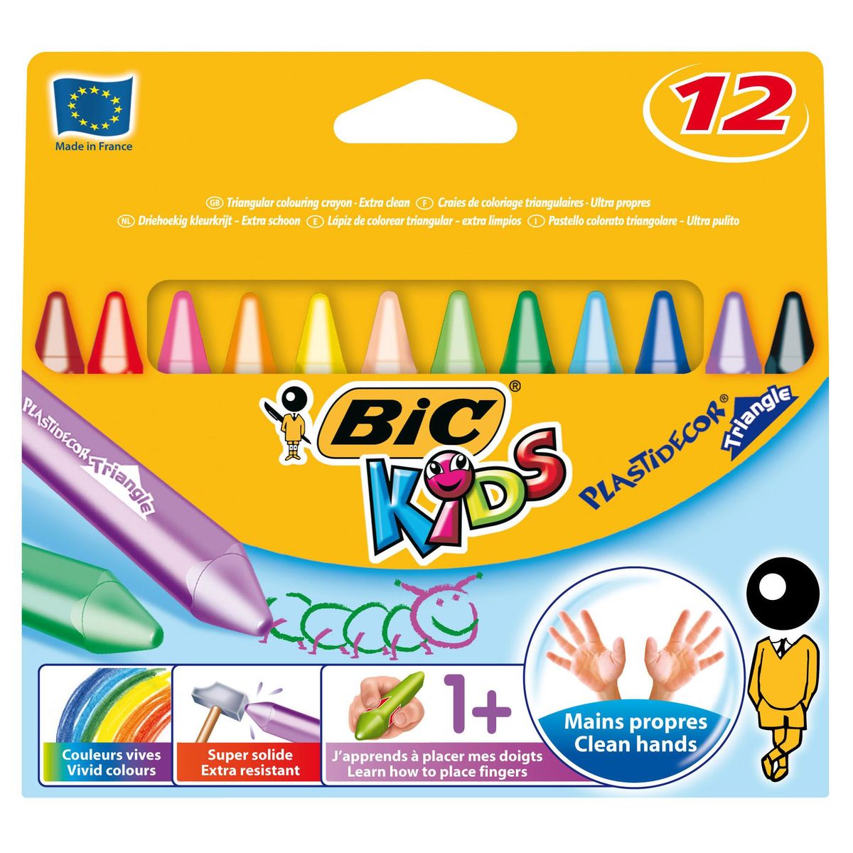 Bic kids etui de pastels (12x)
