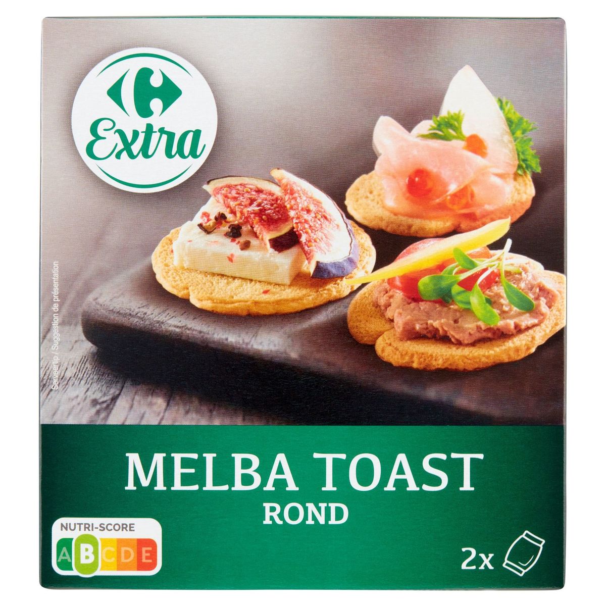 Carrefour Extra Melba Toast Rond 2 Sachets 110 g