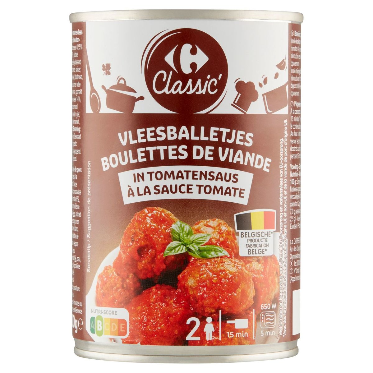 Carrefour Classic' Vleesballetjes in Tomatensaus 400 g