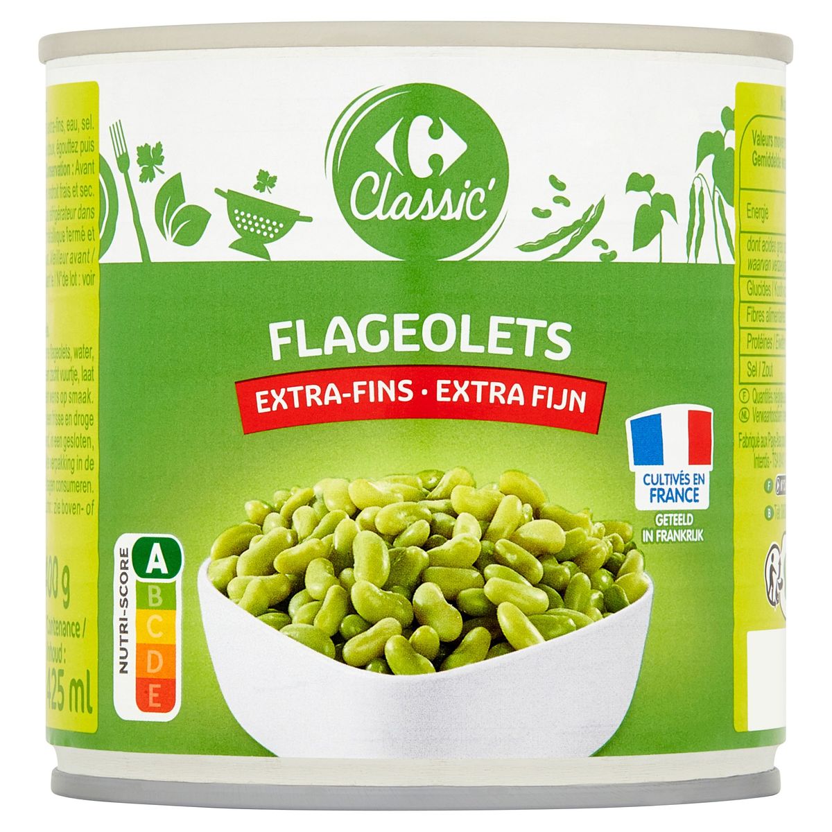 Carrefour Classic' Flageolets Extra Fijn 400 g