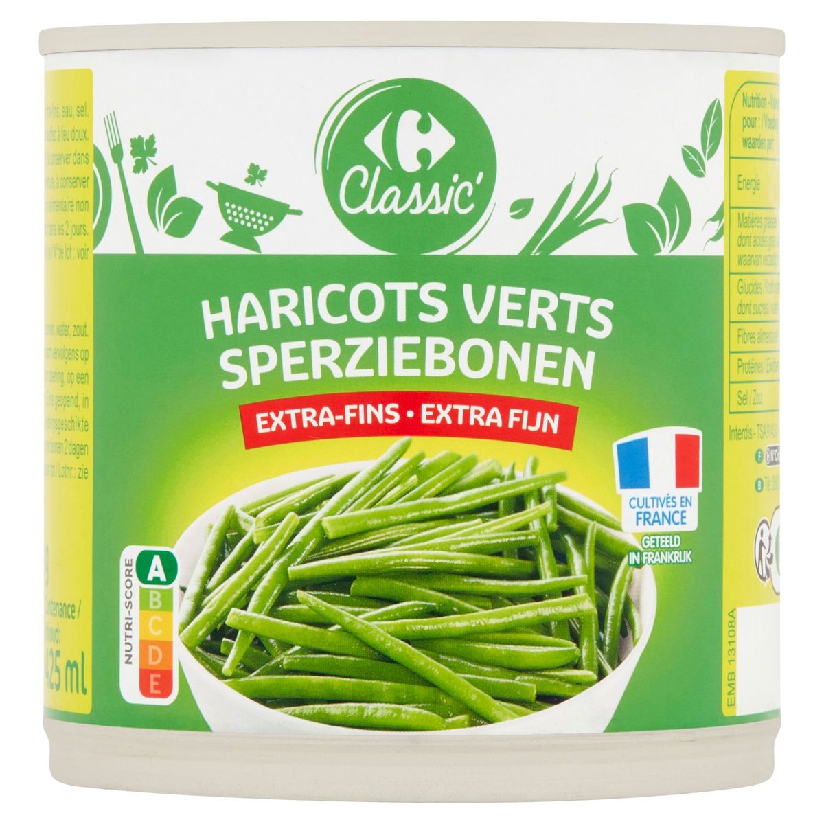 Carrefour Classic' Haricots Verts Extra-Fins 400 g