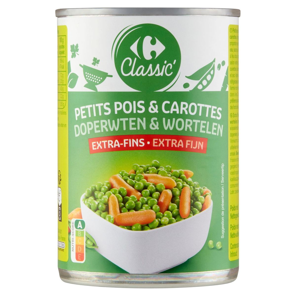 Carrefour Classic' Petits Pois & Carottes Extra-Fins 400 g