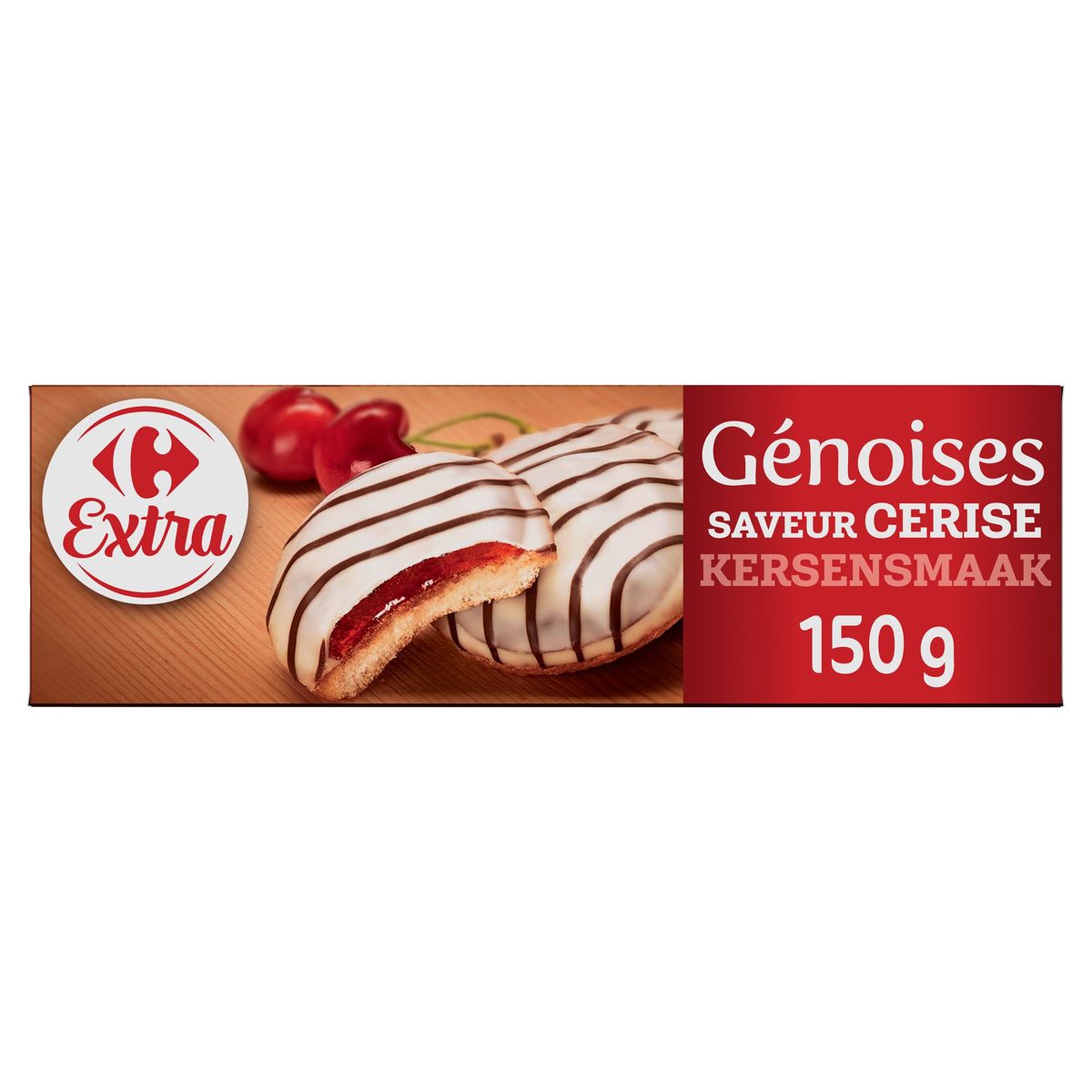 Carrefour Extra Génoises Kersensmaak 150 g