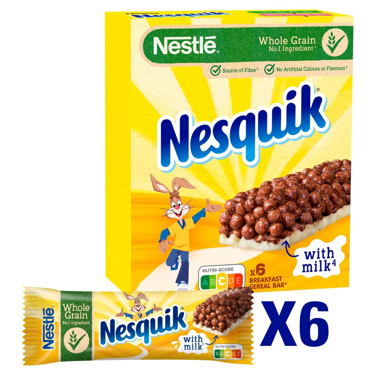 Nesquik Barres de Céréales au Goût de Chocolat 6 x 25 g