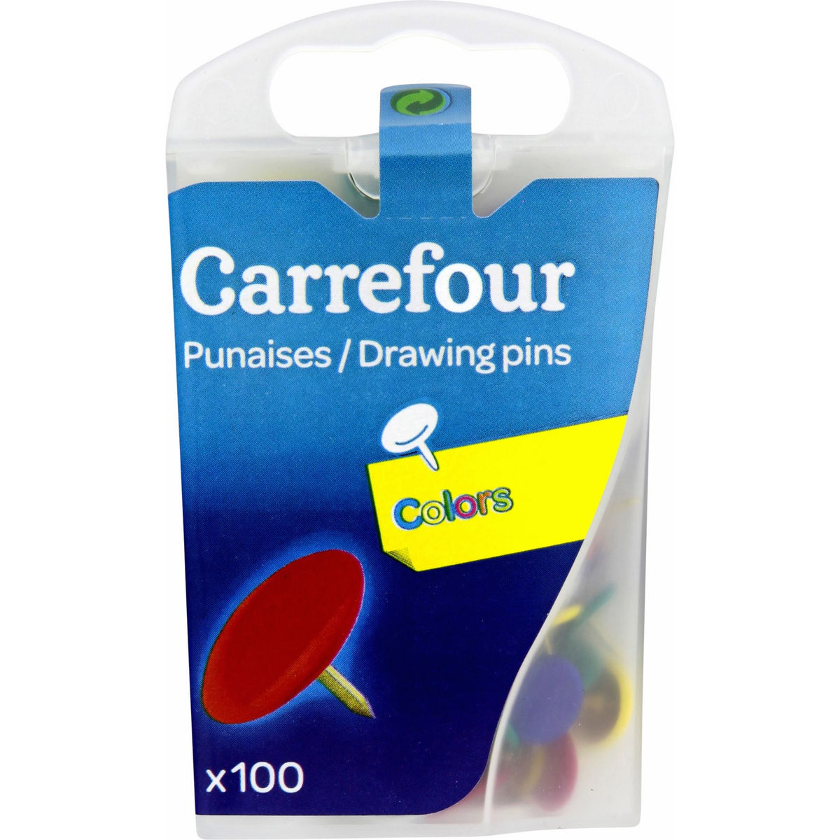 Carrefour 100 punaises de couleur