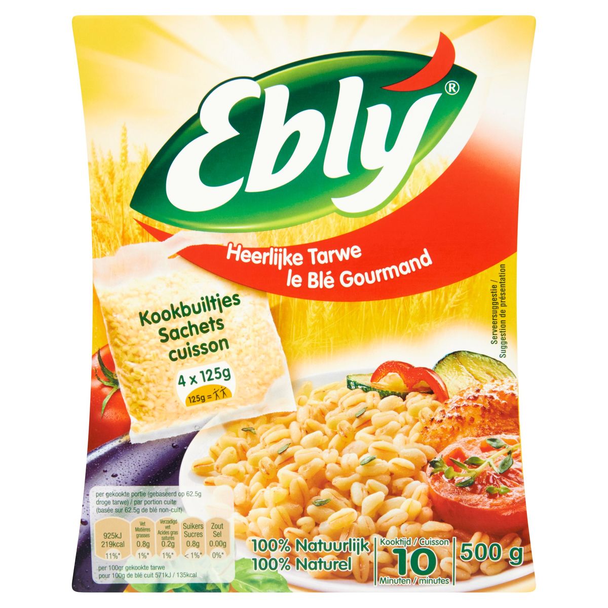 Ebly Le Blé Gourmand Sachets Cuisson 4 x 125 g