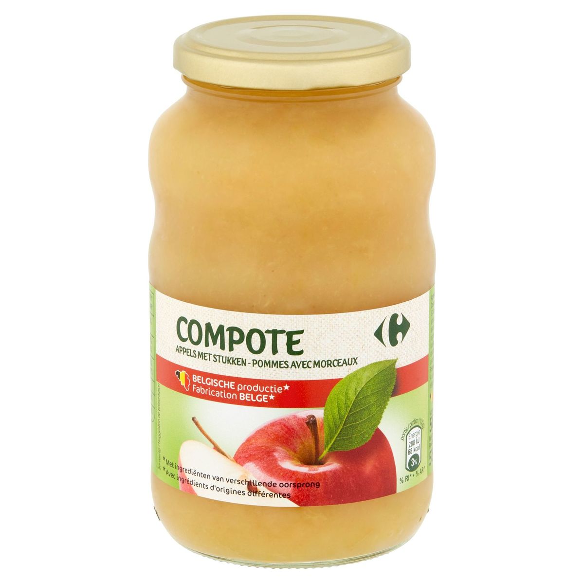 Carrefour Compote Appels met Stukken 580 g