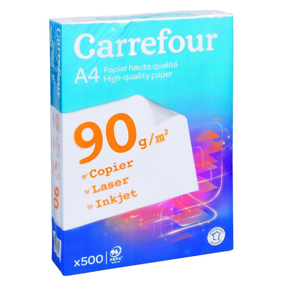 Carrefour Papier pour imprimante 500 feuilles A4  90G