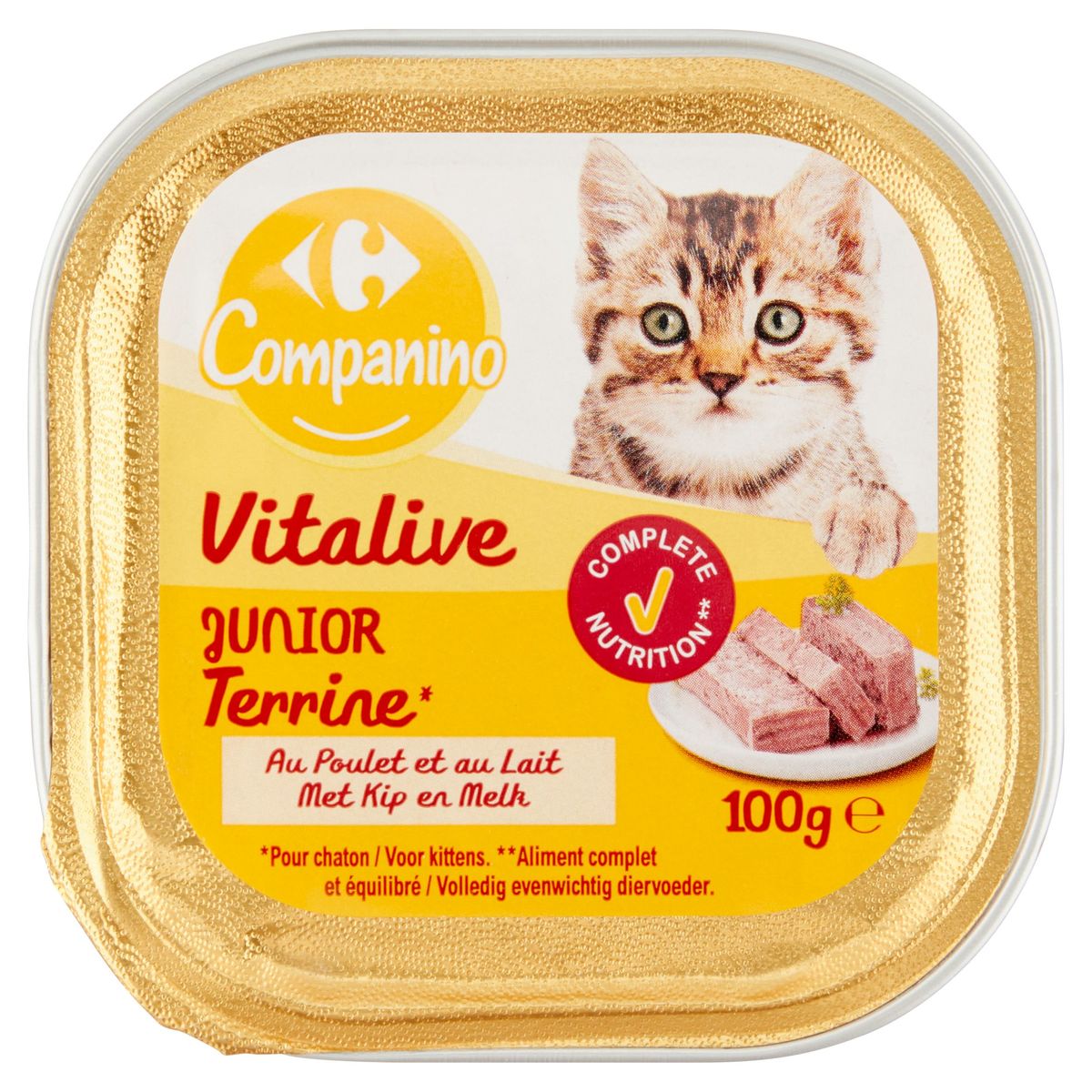 Carrefour Companino Vitalive Junior Terrine met Kip en Melk 100 g