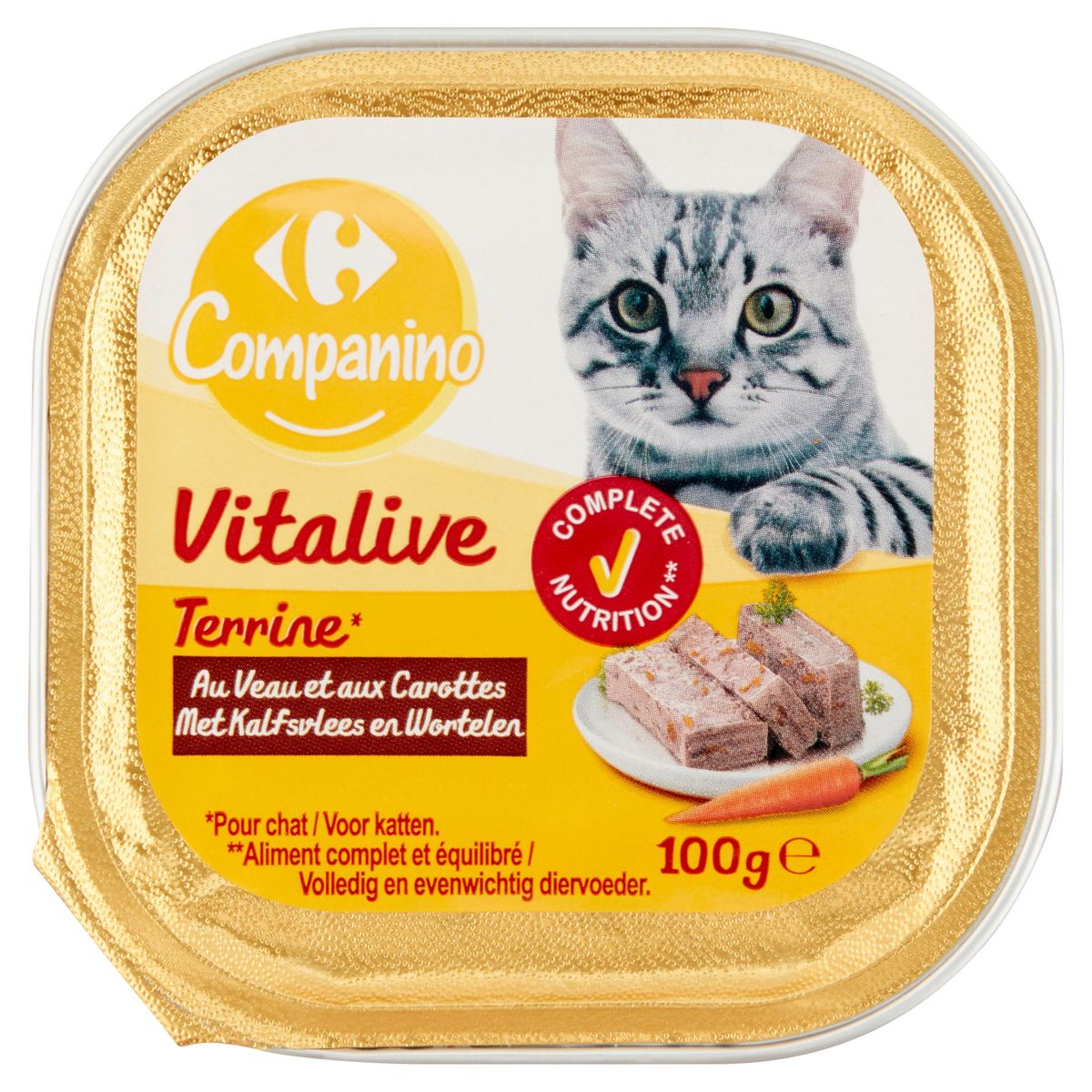 Carrefour Companino Vitalive Terrine au Veau et aux Carottes 100 g