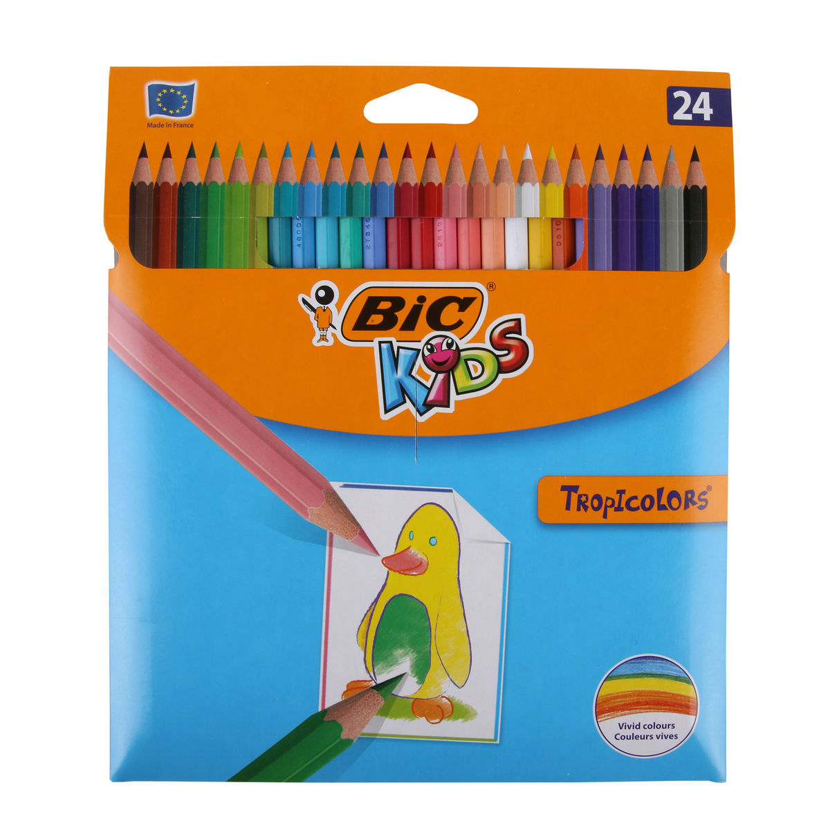 Bic Kids 24 Crayons de couleur Tropicolors