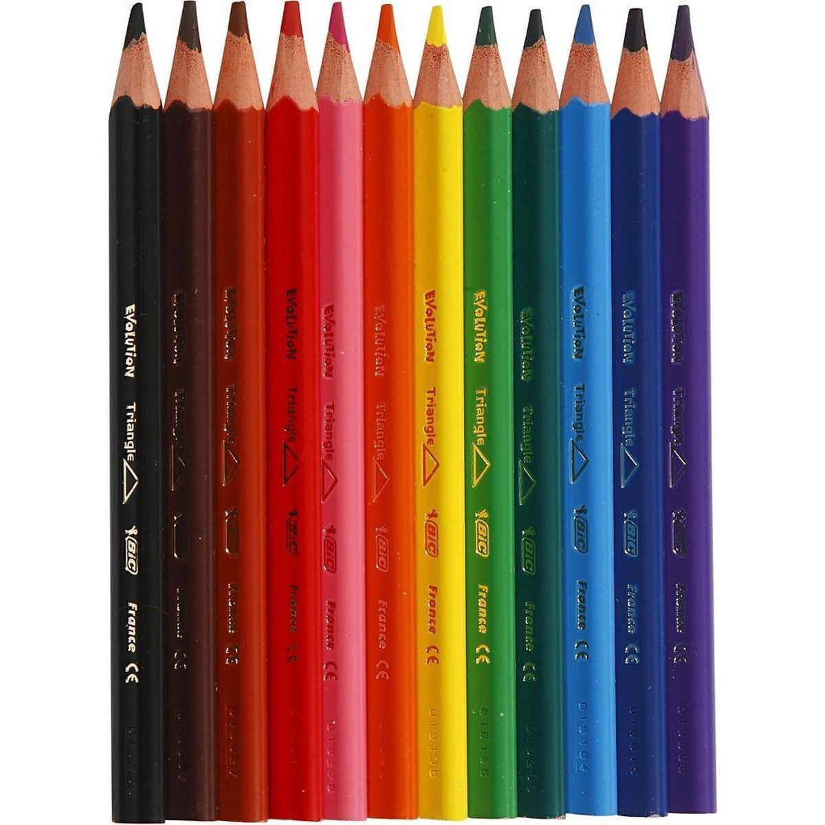 Bic Kids 12 Crayons de Couleurs Evolution ECOlutions Triangulaire 2+