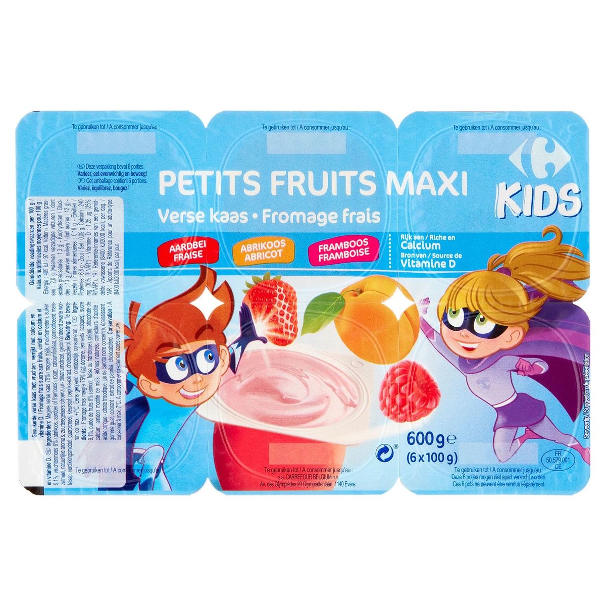 Carrefour Kids Petits Fruits Maxi Fromage Frais 6 x 100 g