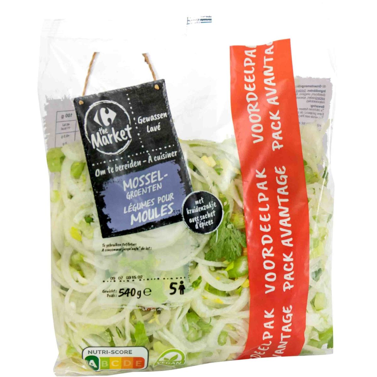 Carrefour Légumes pour Moules avec Sachet d'Épices Pack Avantage 540 g