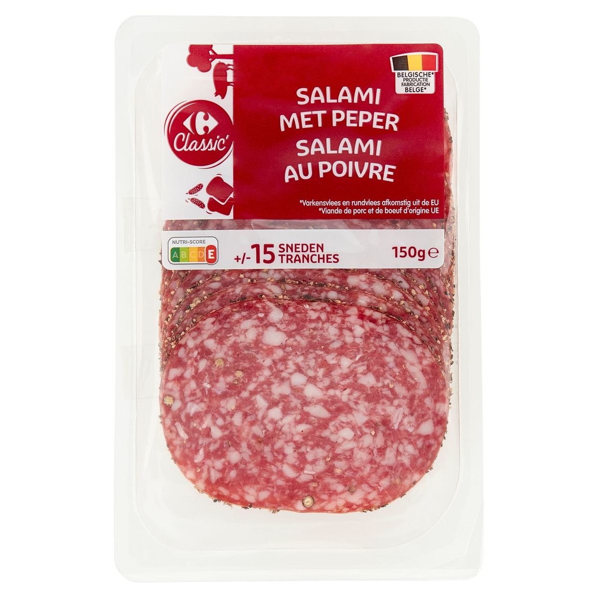 Carrefour Classic' Salami met Peper 150 g