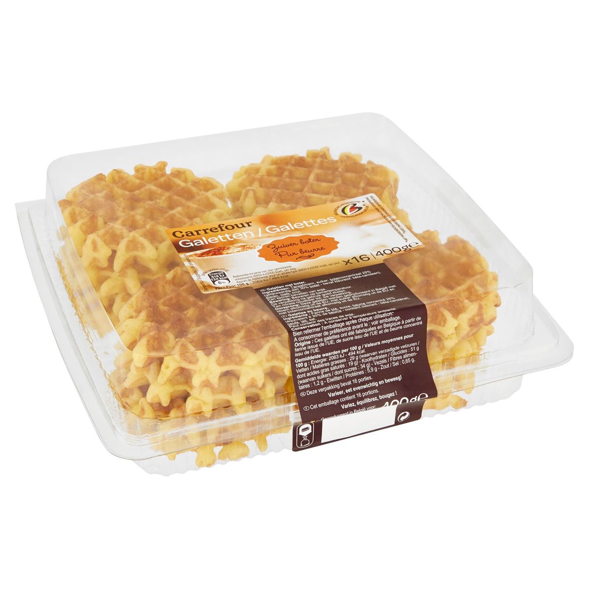 Carrefour 16 Galettes Pur Beurre 400 g