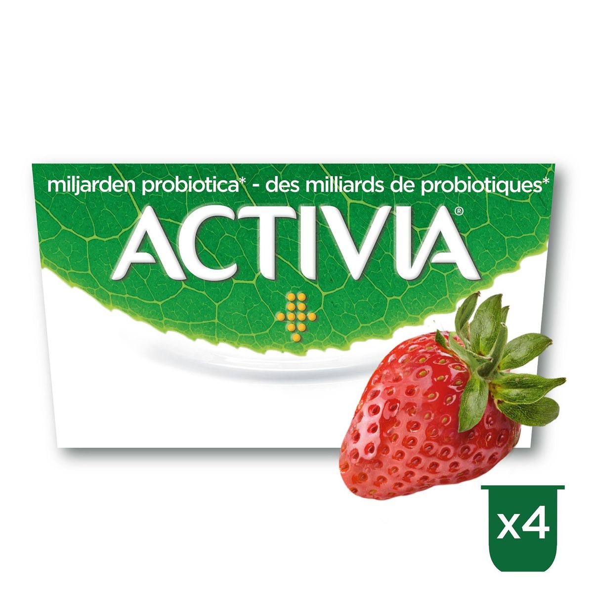 Activia Yoghurt Aardbei met Probiotica 4 x 125 g
