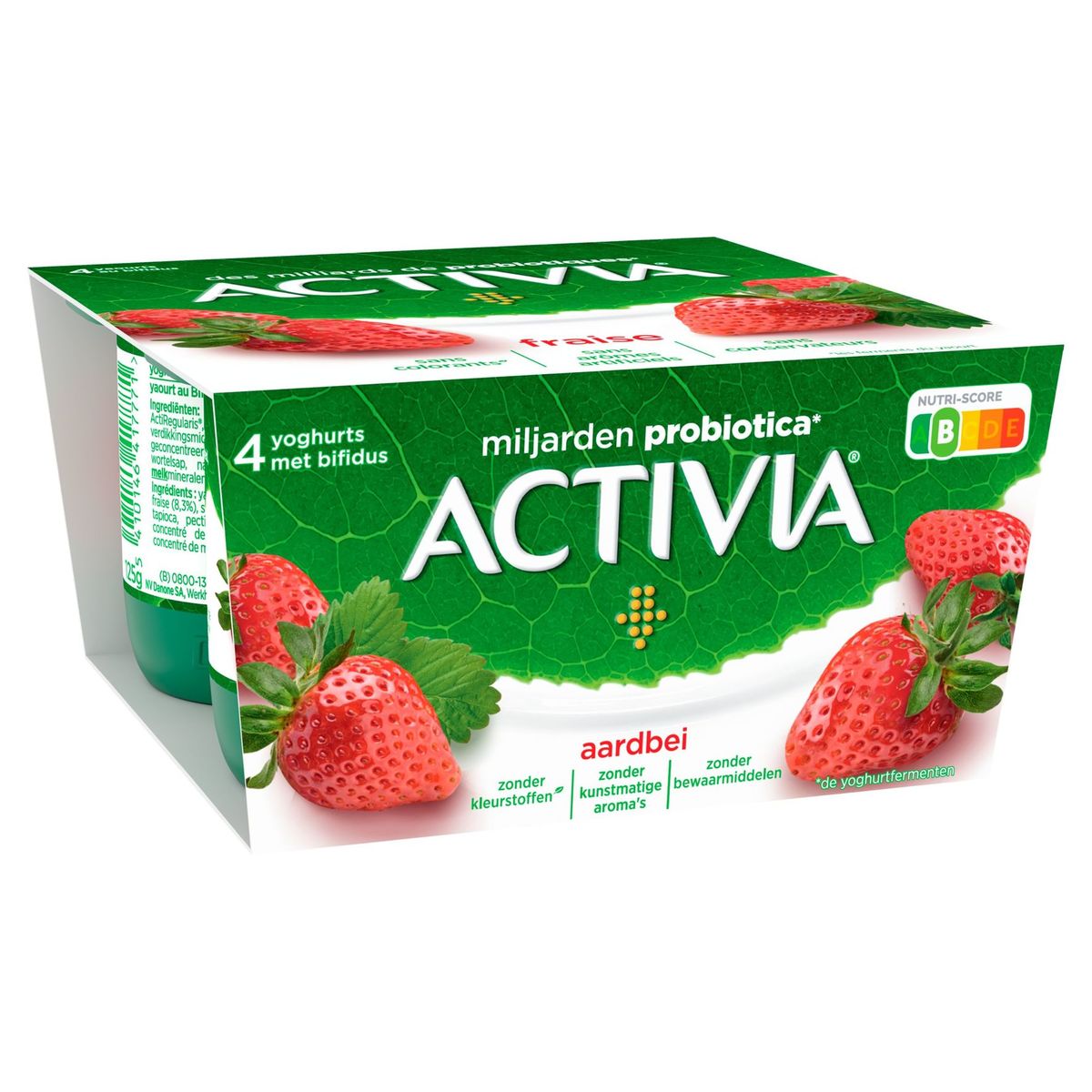 Activia Yaourt Fraise avec Probiotiques 4 x 125 g