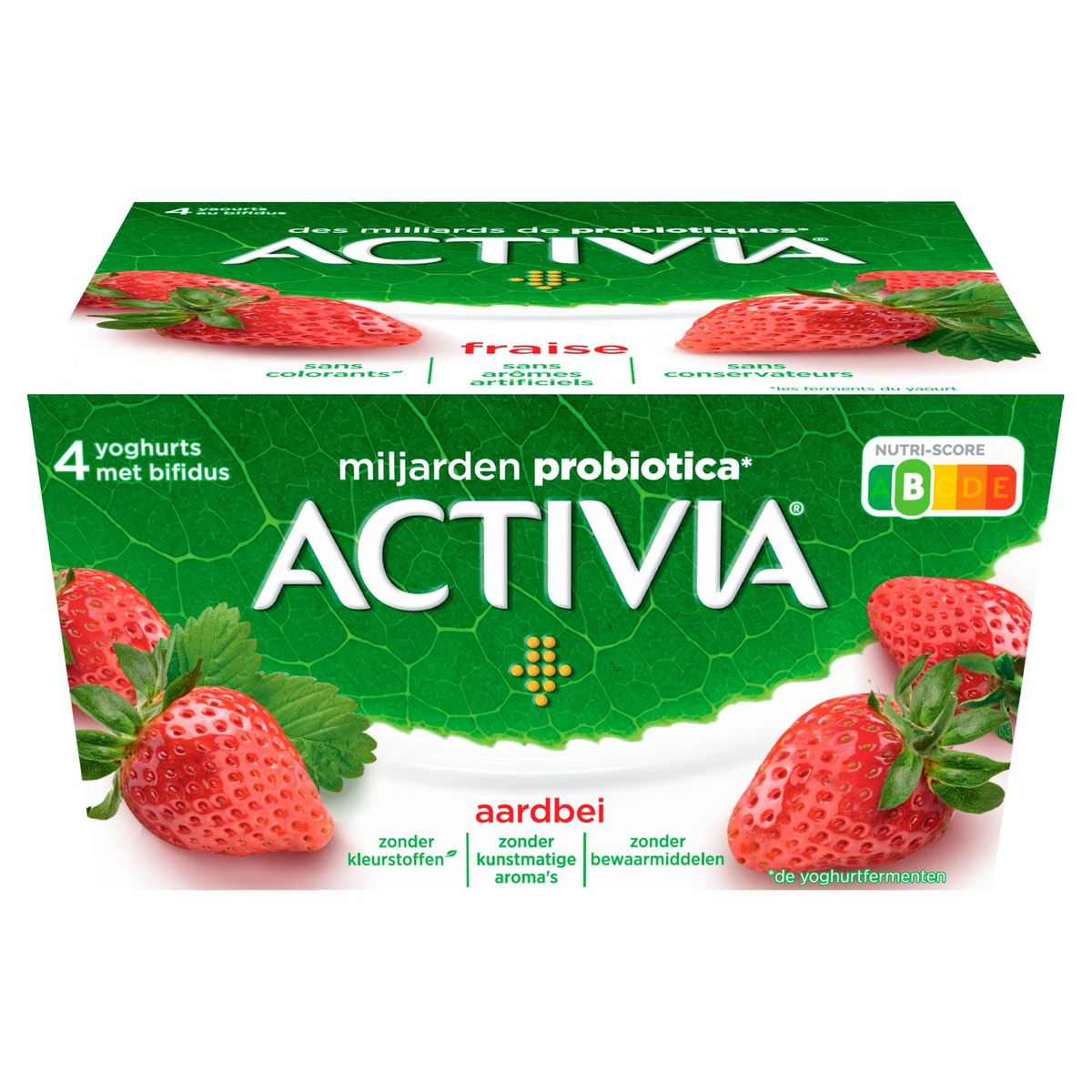 Activia Yaourt Fraise avec Probiotiques 4 x 125 g