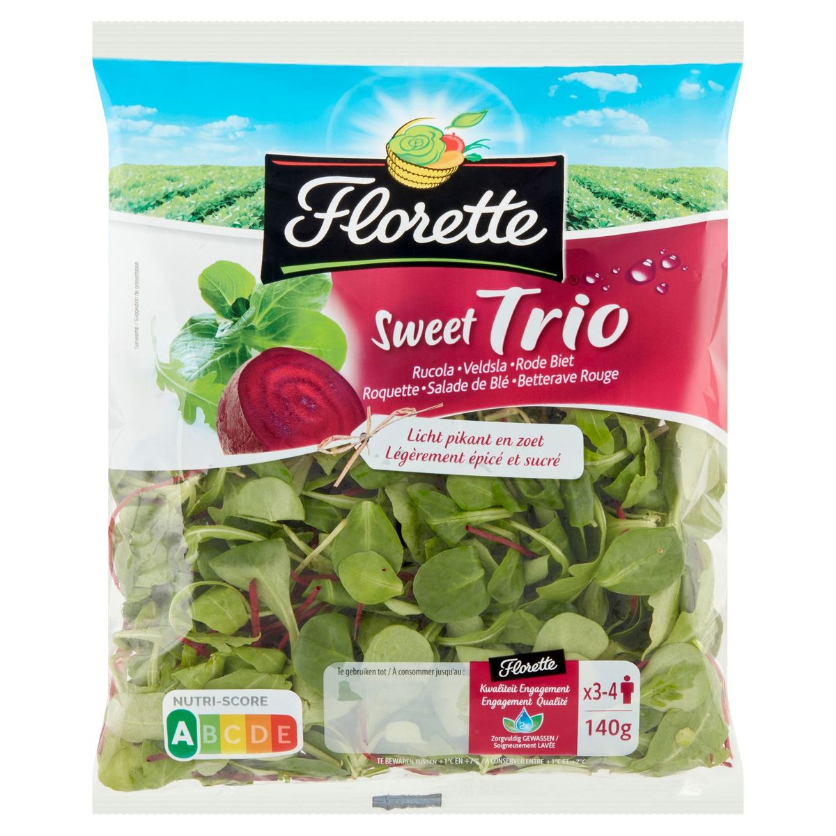 Florette Trio Roquette Salade de Blé Betterave Rouge 140 g