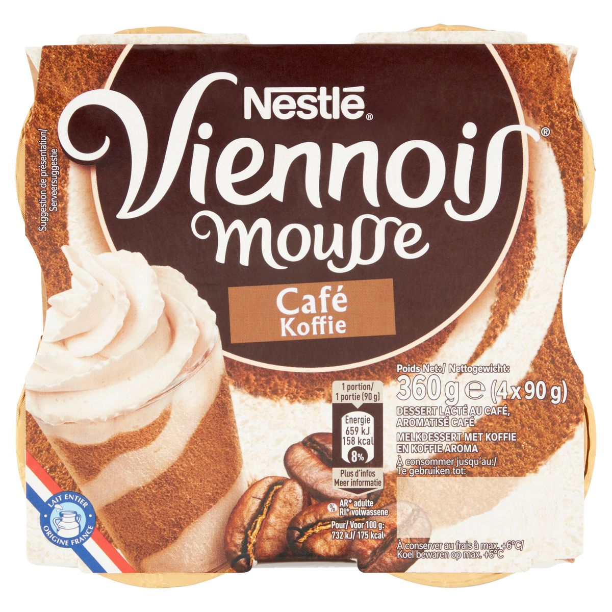 Viennois Mousse Café 4 x 90 g