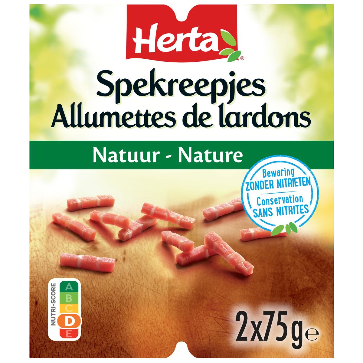 Herta Allumettes de Lardons Nature Sans Nitrites 2 x 75 g Carrefour Site