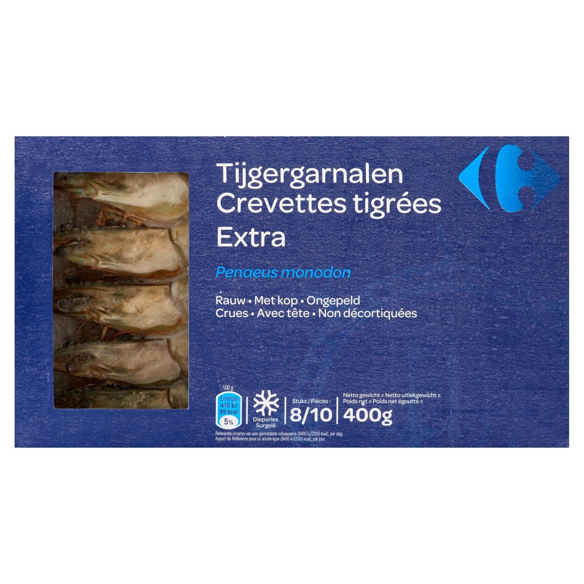 Carrefour Crevettes Tigrées Extra 400 g