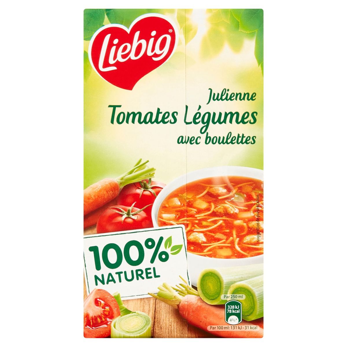Liebig Julienne Tomates Légumes avec Boulettes 1 L