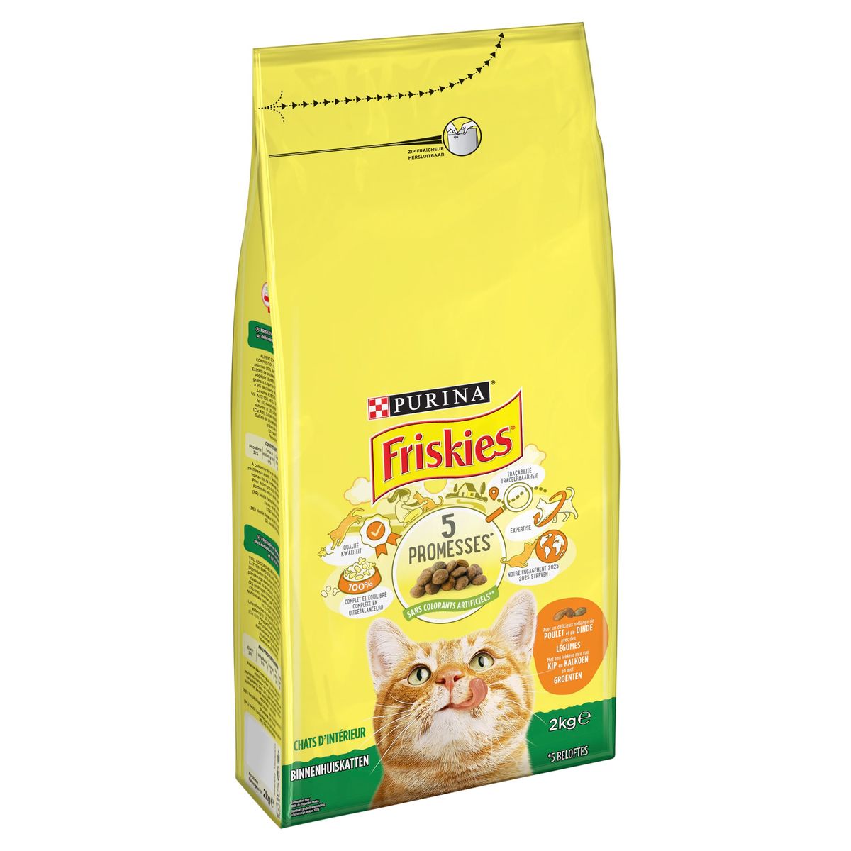 Friskies Kattenvoeding  Adult Indoor Kip en Groenten 2kg
