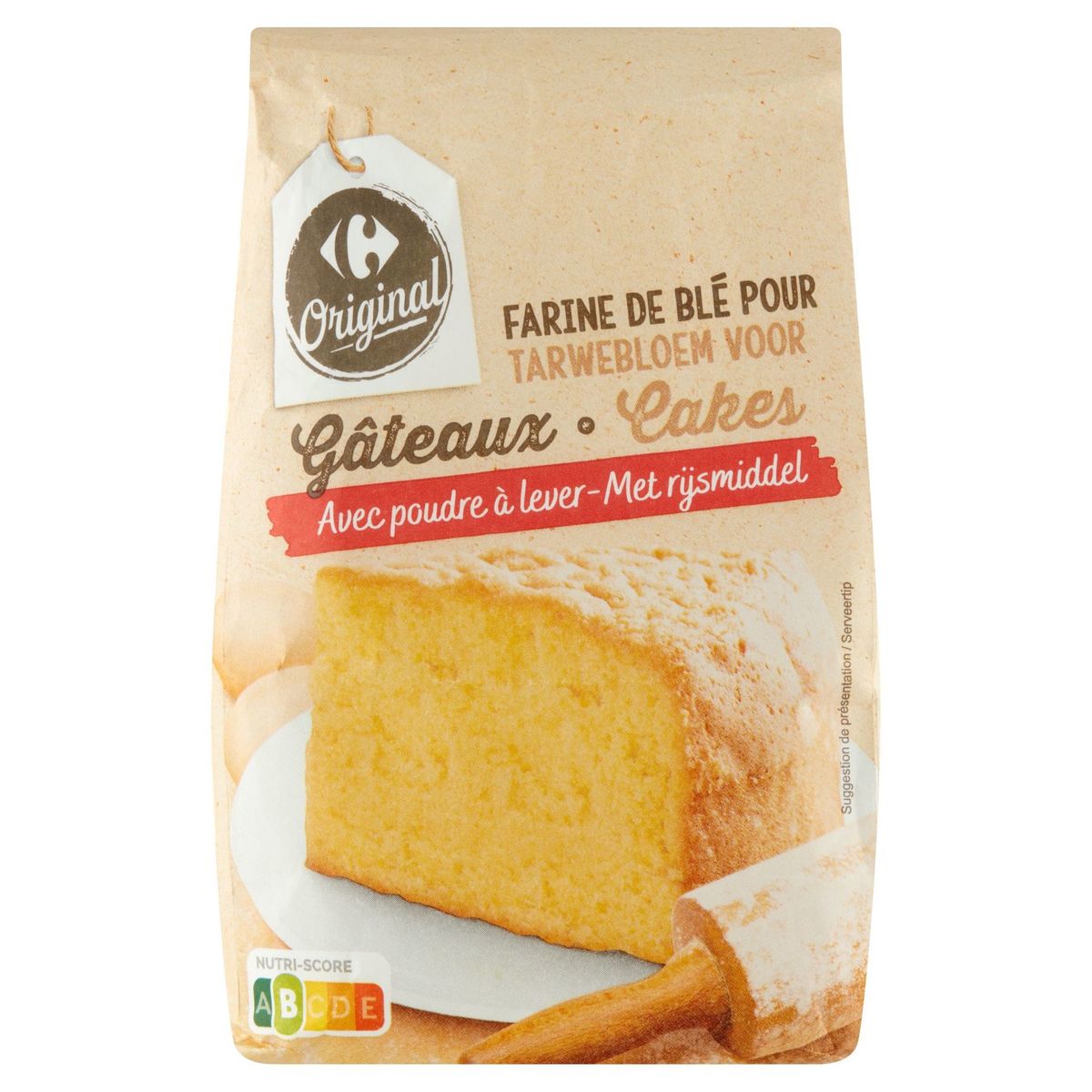 Carrefour Original Farine de Blé pour Gâteaux avec Poudre à Lever 1 kg