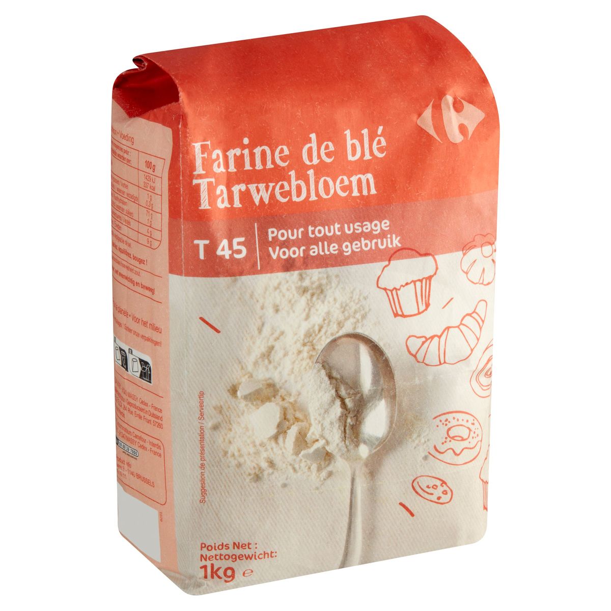 Carrefour Tarwebloem T 45 1 kg