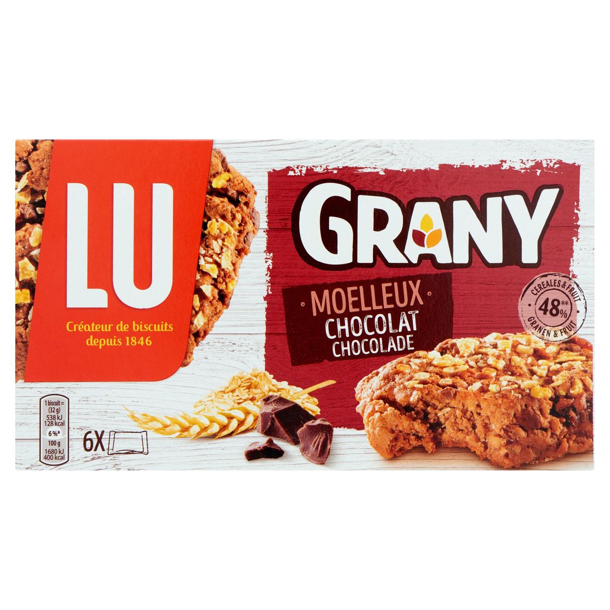 LU Grany Zachte Koeken Granen & Chocolade 192g