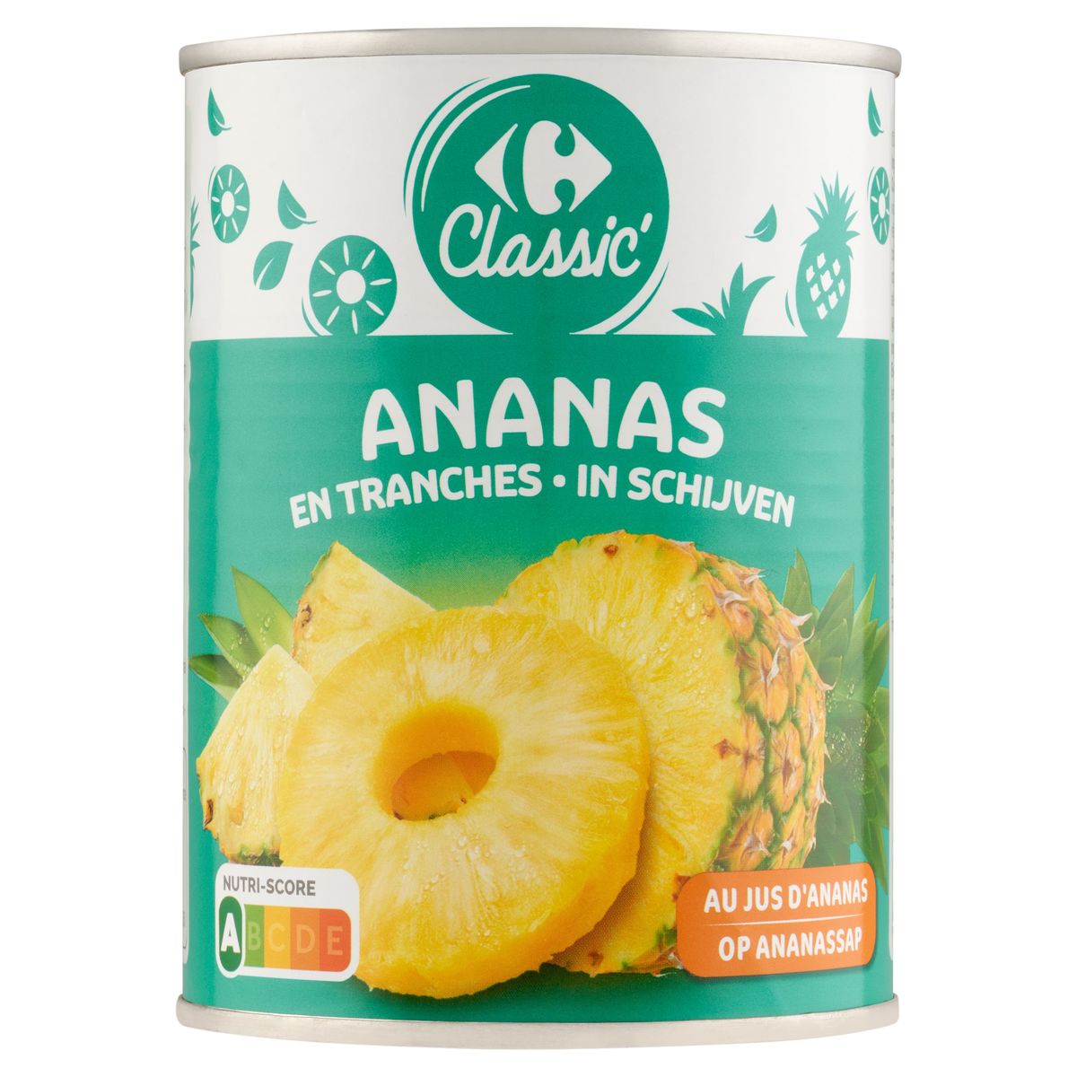 Carrefour Classic' Ananas en Tranches au Jus d'Ananas 565 g