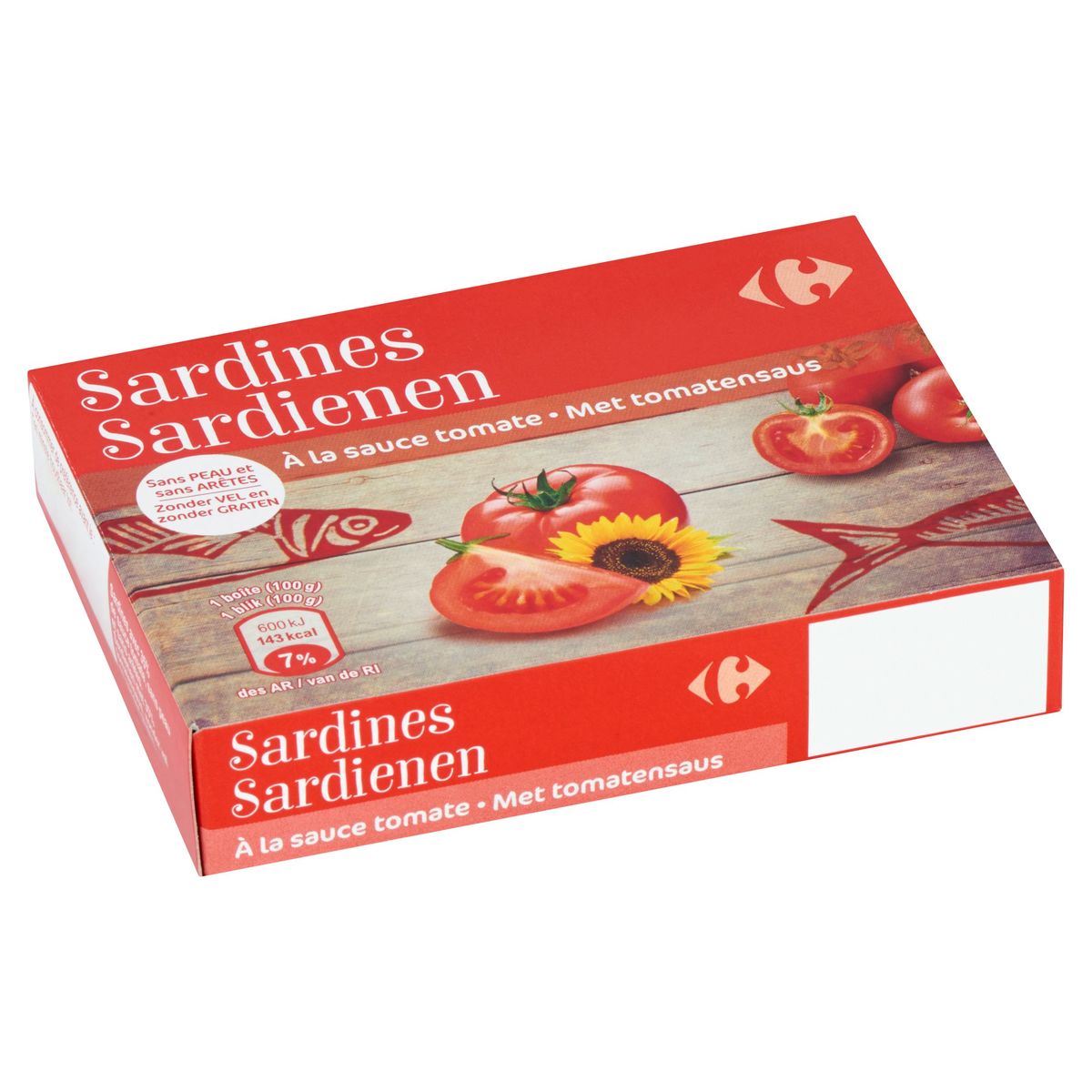 Carrefour Sardienen met Tomatensaus 100 g