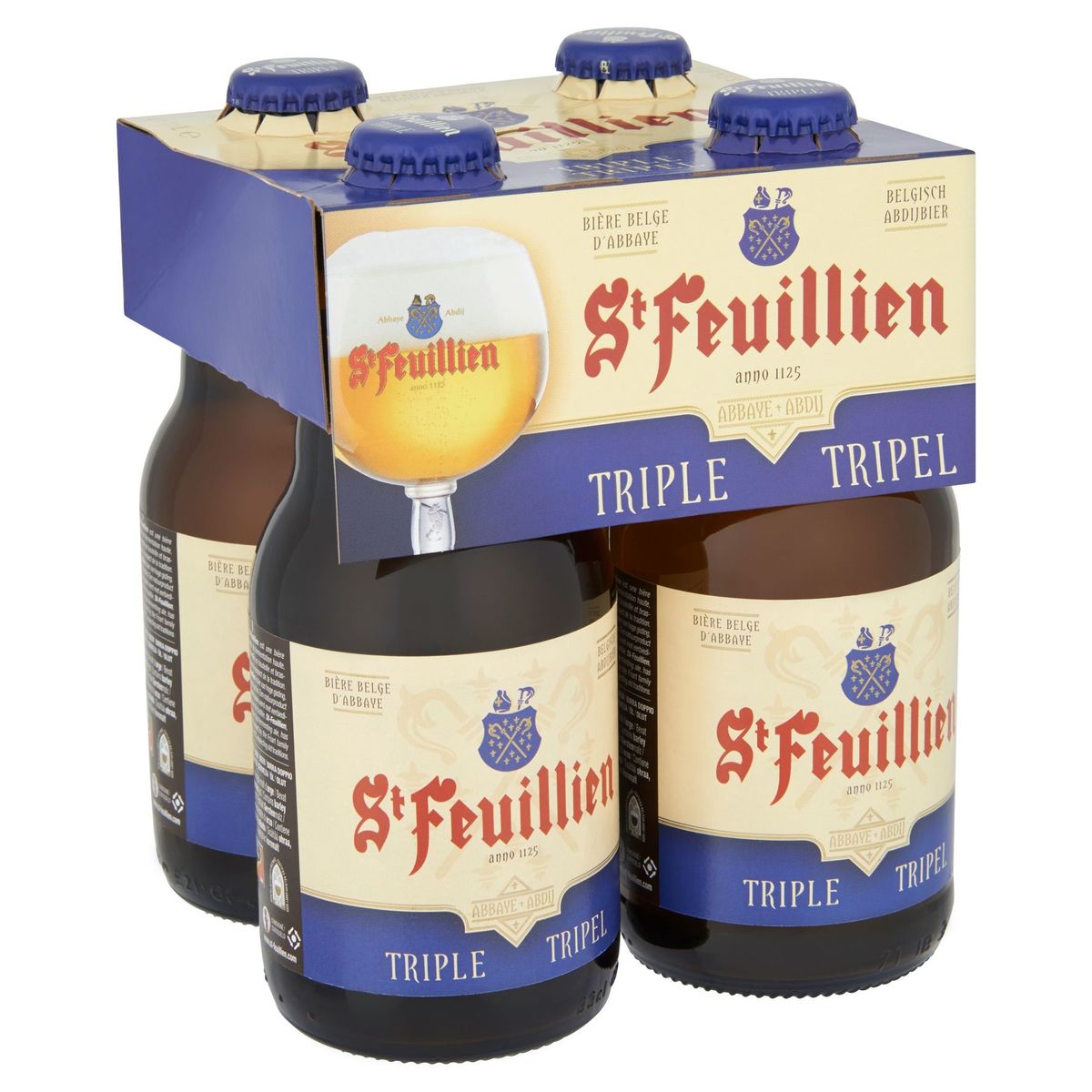 St Feuillien Belgisch Abdijbier Tripel Flessen 4 x 33 cl