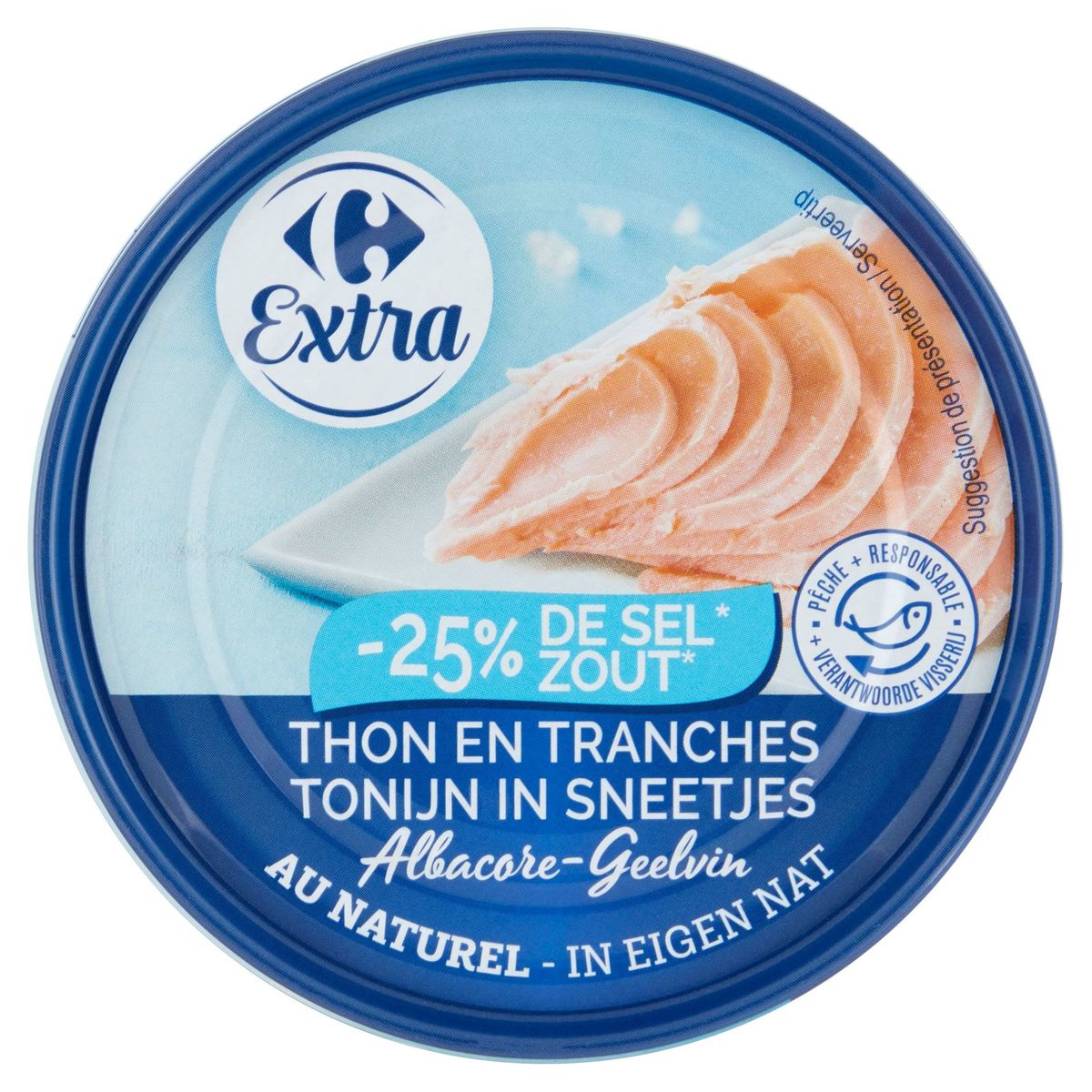 Carrefour Extra Thon en Tranches Albacore au Naturel 200 g