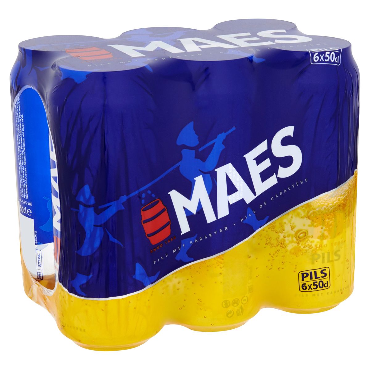 Maes Bière blonde Pils 5.2% ALC 6x50cl Canette