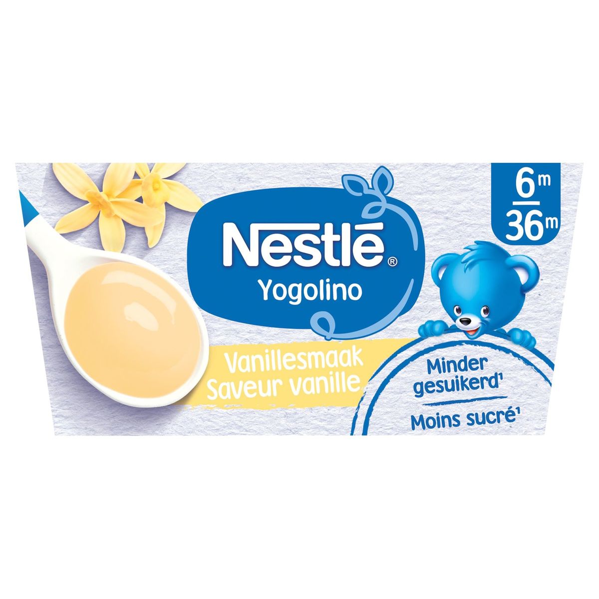Nestlé Yogolino Melkdessert Vanillesmaak vanaf 6 maanden 4x100g