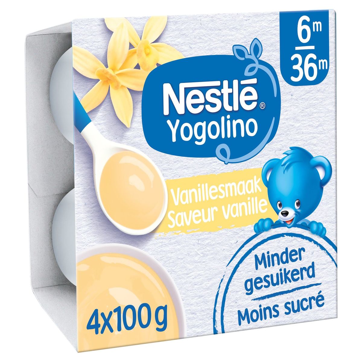Nestlé Yogolino Laitage Saveur Vanille dès 6 mois 4x100g